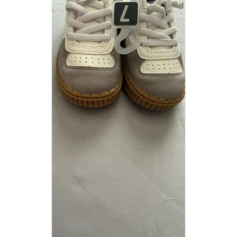 Lil Boys Sneakers By Oshkosh B'gosh Chema Sz 7 New  No Box Grey White‎ And Blue